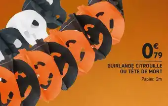 Guirlande citrouille ou tête de mort