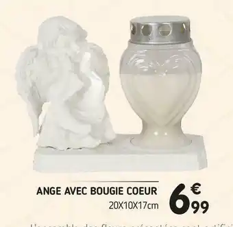 Ange avec bougie coeur