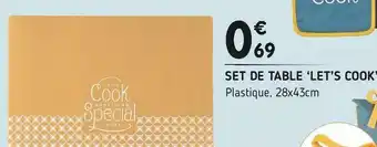 L'incroyable Set de table ‘let’s cook’ offre