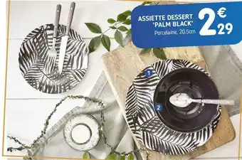 L'incroyable Assiette dessert ‘palm black’ offre