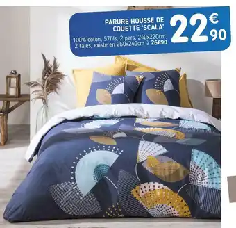 L'incroyable L'unité parure housse de couette ‘scala’ offre