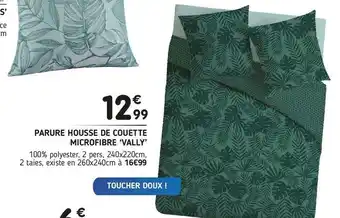 L'incroyable Parure housse de couette microfibre ‘vally’ offre