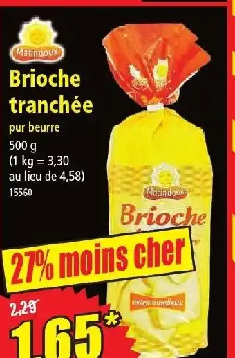 Brioche tranchée