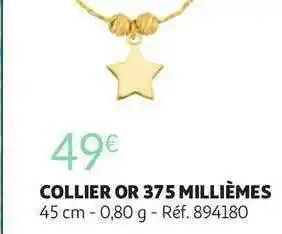 Auchan Direct Collier Or 375 Millièmes offre