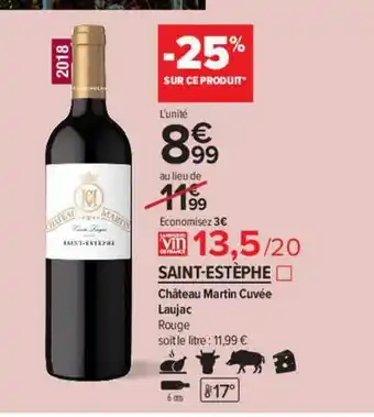 Saint-estÚphe Chùteau Martin Cuvée Laujac Rouge