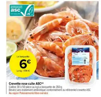 Carrefour Market Crevette Rose Cuite Asc offre
