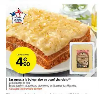 Carrefour Market Lasagnes à La Bolognaise Au Bœuf Charolais offre