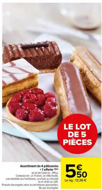 Carrefour Market Assortiment De 4 Pâtisseries + 1 Offerte offre