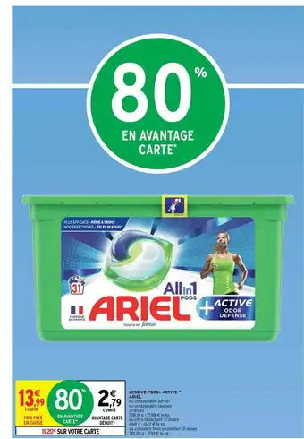 Intermarché Contact Ariel Lessive Pods+ Active offre