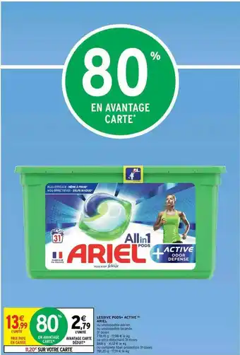 Intermarché Hyper Lessive Pods+ Active Ariel offre