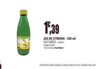naturéO Jus De Citrons - 250 Ml offre