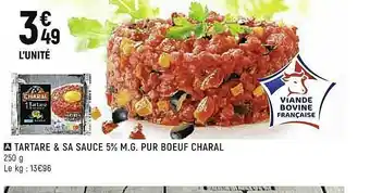 Spar Tartare & Sa Sauce 5% M.g. Pur Bœuf Charal offre
