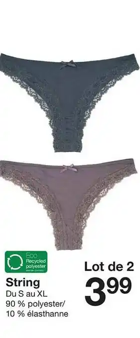 Zeeman Sco Recycled Polyester String offre