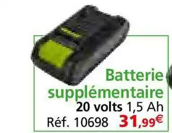 Provence Outillage Batterie Supplémentaire 20 Volts offre