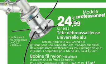 Provence Outillage Tête Débroussailleuse Universelle Alu offre
