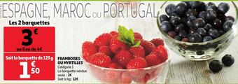Auchan FRAMBOISES OU MYRTILLES offre