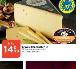 Bi1 Gruyère français IGP offre