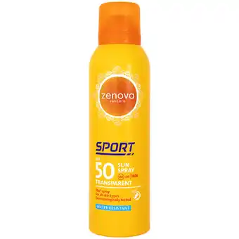 Action Spray solaire Zenova Sport offre
