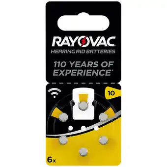 Action Piles pour appareils auditifs Rayovac offre