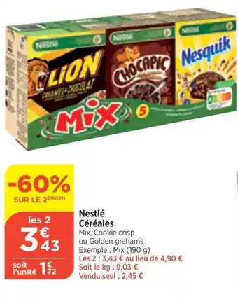 Bi1 Nestlé Céréales offre