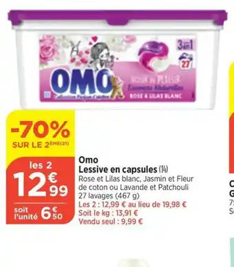 Bi1 Omo Lessive en capsules (14) offre