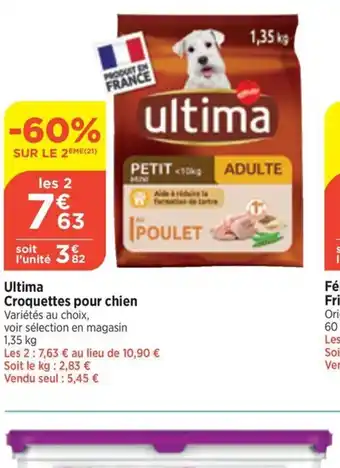 Bi1 Ultima Croquettes pour chien offre