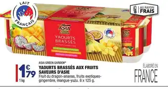 ALDI Yaourts Brassés Aux Fruits Saveurs D'asie Asia Green Garden 1Kg offre