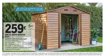 E.Leclerc Brico Abri De Jardin Imitation Bois offre
