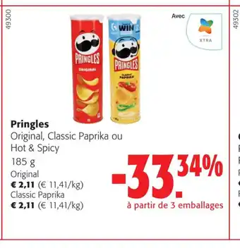 Colruyt Pringles Original, Classic Paprika ou Hot & Spicy offre