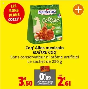 Coccimarket Coq' Ailes mexicain MAÎTRE COQ offre