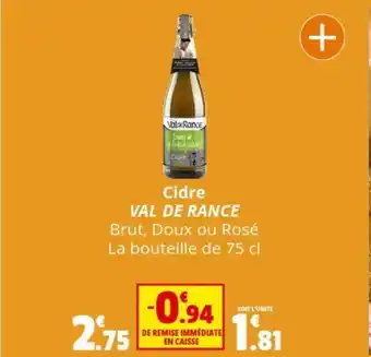 Coccimarket Cidre VAL DE RANCE offre
