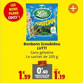 Coccinelle Express Bonbons Scoubidou LUTTI offre