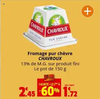 Coccinelle Express Fromage pur chèvre CHAVROUX offre