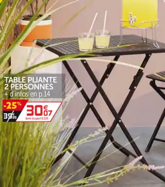 Gifi Table pliante 2 personnes offre