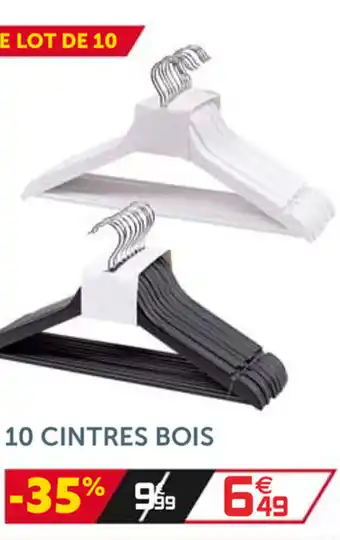 Gifi 10 Cintre Bois offre