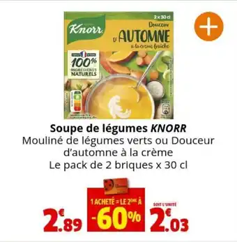 Coccinelle Express Soupe de légumes KNORR offre