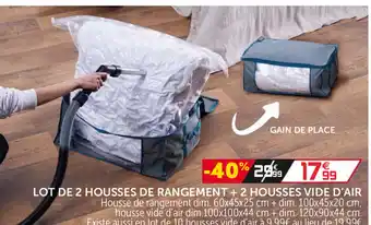 Promo Lot de Housses de Rangement chez Gifi