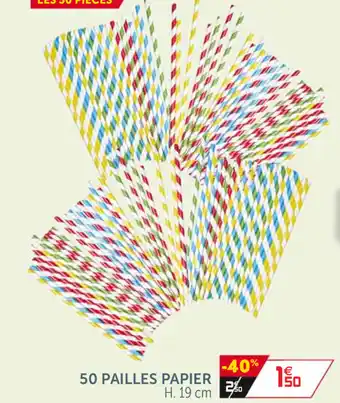 Gifi 50 Pailles Papier offre