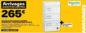 Brico Dépôt TABLEAU MONTÉ CÂBLÉ 3 RANGÉES 39 MODULES + PRISE MODULAIRE OFFERTE offre