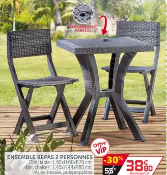 Gifi Ensemble Repas 2 Personnes offre