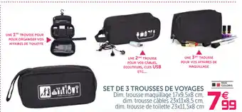 Gifi Set de 3 Trousses de Voyages offre