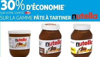 Auchan Nutella bon plan sur la gamme pâte à tartiner de la marque nutella offre