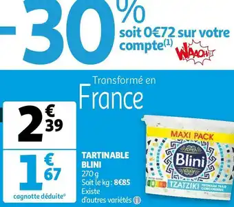 Auchan Blini tartinable offre