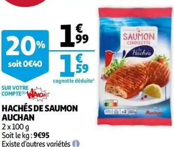 Auchan Auchan hachés de saumon offre