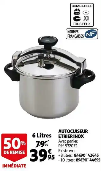 Auchan Autocuiseur etrier inox offre