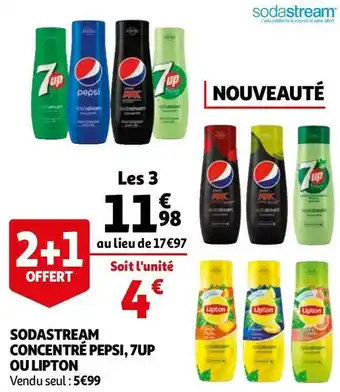 Auchan Pepsi/7up/lipton sodastream concentré pepsi, 7up ou lipton offre