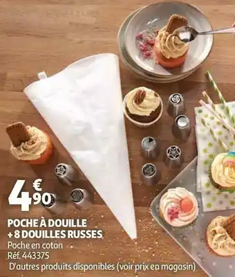 Auchan Poche à douille + 8 douilles russes offre