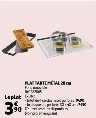 Auchan Plat tarte métal 28 cm offre