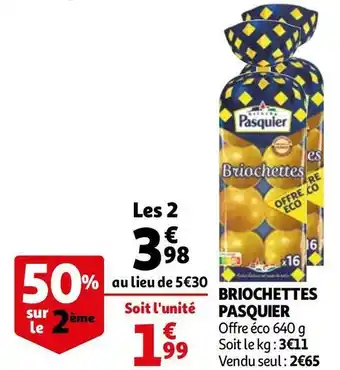 Auchan Briochettes pasquier offre