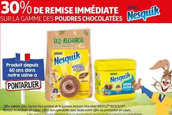 Auchan Nesquik bon plan sur la gamme des poudres chocolatées de la marque nesquik offre